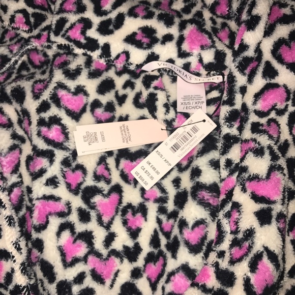 NWT Victoria's Secret Pink Heart Cheetah Vibe XS - Picture 7 of 9
